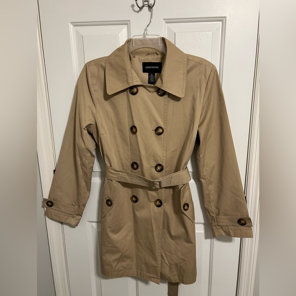 London Fog double breasted trench coat- women’s large